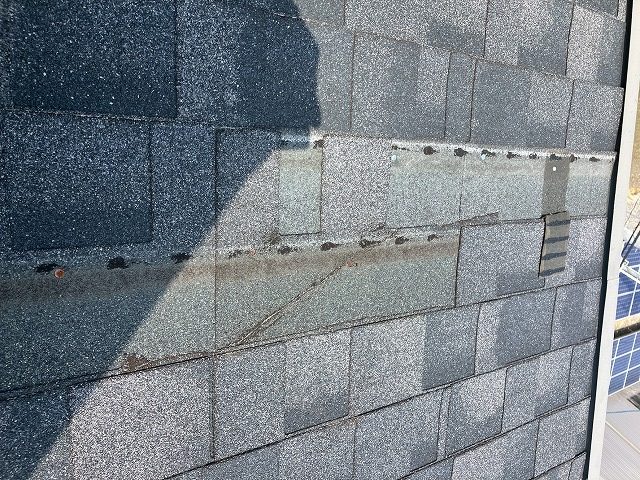 アスファルトシングルがなくなっている